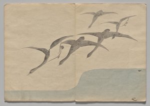 Scena z Kōrin Picture Book (tom 1) autorstwa Nakamura Hochu