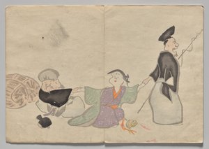 Scena z Kōrin Picture Book (tom 1) autorstwa Nakamura Hochu