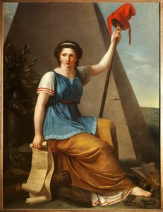 Liberte Allegorie de la Liberte jako kobieta w kapeluszu frygijskim. Obraz Nanine Vallain (aktywny w latach 1785-1810) 1794 Nd. 1,28 x 0,97 m² autorstwa Nanine Vallain