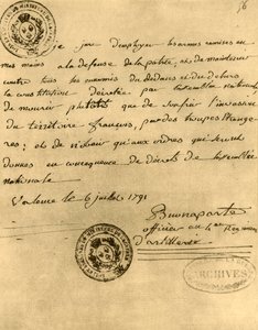 Przysięga konstytucyjna Napoleona, 6 lipca 1791, 1921.
