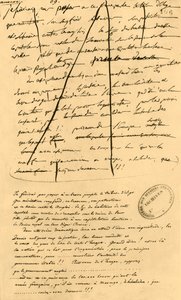Wstępny szkic tekstu do umieszczenia w Le Moniteur Universel, 16 kwietnia 1801, 1921.