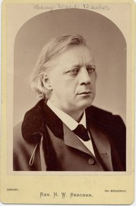 Henry Ward Beecher (1818-87), amerykański duchowny, reformator społeczny (zdjęcie albumu) autorstwa Napoleon Sarony