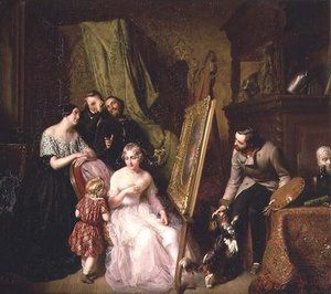 Portret (panel) autorstwa Narcisse Alexis Joseph Léopold Baudin