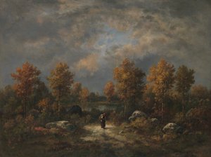 Jesień: staw leśny, 1867. autorstwa Narcisse Virgile Diaz de la Peña