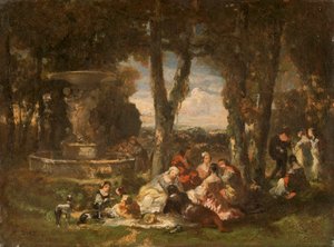 „Fete Champetre”, XIX w. autorstwa Narcisse Virgile Diaz de la Peña