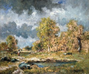 Staw, połowa XIX wieku. autorstwa Narcisse Virgile Diaz de la Peña