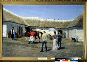 Hodowca koni. Obraz Narkisa Nikołajewicza Bunina (1856-1912). Olej na płótnie, 80 x 125 cm autorstwa Narkis Nikolaevich Bunin