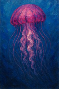 Świecąca różowa meduza autorstwa Natalie Bruns
