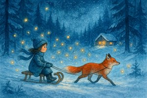 Magiczna zimowa przejażdżka z lisem autorstwa Natalie Bruns