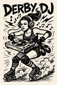 DJ na zawodach roller derby