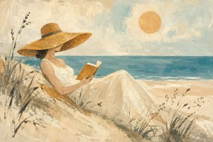 Spokojna lektura na plaży autorstwa Natalie Bruns