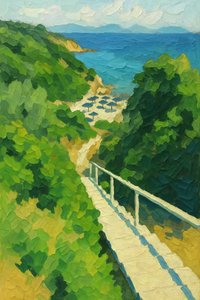 Schody w Sunny Beach autorstwa Natalie Bruns