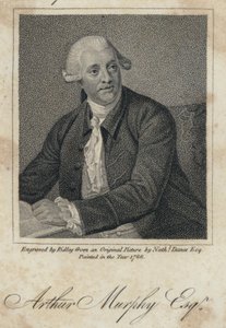 Arthur Murphy, irlandzki pisarz (grafika) autorstwa Nathaniel (after) Dance-Holland