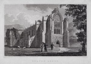 Opactwo Bolton (grawerowanie) autorstwa Nathaniel (after) Whittock