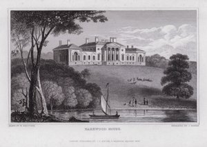 Harewood House (grawerowanie) autorstwa Nathaniel (after) Whittock