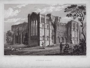 Opactwo Rievaulx (grawerowanie) autorstwa Nathaniel (after) Whittock