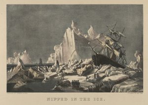 Nipped in the Ice, 1876-94., 1876-94. Twórcy: Nathaniel Currier, James Merritt Ives, Currier i Ives. autorstwa Currier and Ives