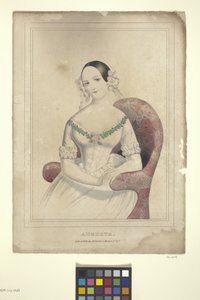 Augusta (litografia ręcznie kolorowana) autorstwa Nathaniel Currier