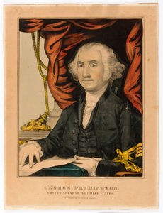 George Washington, pierwszy prezydent Stanów Zjednoczonych. autorstwa Nathaniel Currier