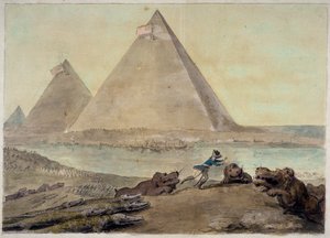 Napoleon po bitwie nad Nilem, ok.1798-99 (czarny tusz i wc na graficie na papierze)