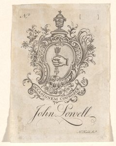 Ekslibris Johna Lowella autorstwa Nathaniel Hurd