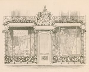 Witryna sklepu panów Saunders and Woodley, Tapicer, Regent Street, Londyn