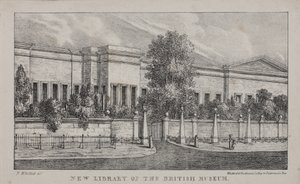 Widok nowej biblioteki w Muzeum Brytyjskim, c.1830 (lito) autorstwa Nathaniel Whittock
