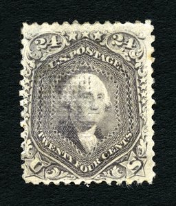 24c Washington F Grill singiel, 1867.
