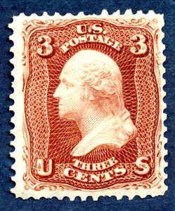 Ponowne wydanie singla 3c Washington, 1875.