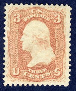 Singiel 3c Washington, 1861. autorstwa National Bank Note Company