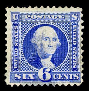 Ponowne wydanie singla 6c Washington, 1875.