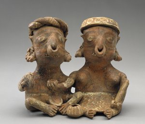 Połączona para małżeńska, 300 BC-AD 300 (ceramiczne z poślizgiem)