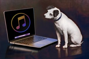 Laptop jego pana, 2023 (wersja cyfrowa) autorstwa Neale Osborne