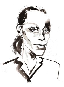 Ingrid Thulin, 2025 (atrament) autorstwa Neale Osborne