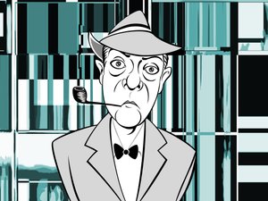 Jacques Tati (cyfrowy) autorstwa Neale Osborne