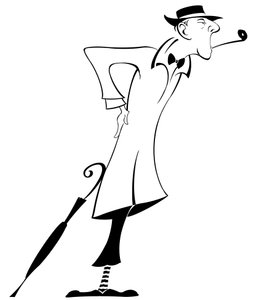 Jacques Tati (cyfrowy) autorstwa Neale Osborne