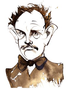 Richard Strauss, niemiecki kompozytor i dyrygent (1864-1949); karykatura autorstwa Neale Osborne