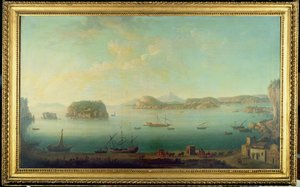 Widok na wybrzeże w pobliżu Neapolu z wyspami Nisida, Procida, Ischia i Capri, ok. 1780