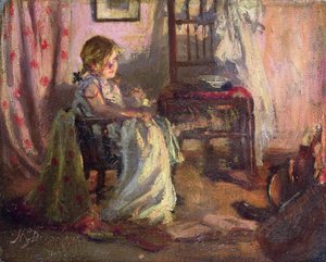Przy kominku autorstwa Nellie Gertrude Dixon