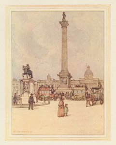 Trafalgar Square (kolorowa litografia)