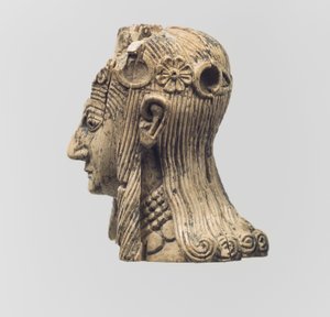 Głowa postaci kobiecej, ok. VIII-VII w. p.n.e. (kość słoniowa) autorstwa Neo Assyrian