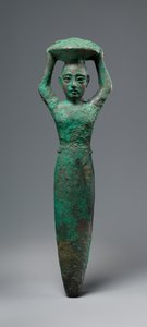Figura fundacyjna króla Szulgi z Ur, niosąca kosz, ok. 1900 r. 2094-2047 pne (miedź)