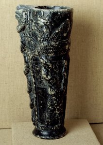Cywilizacja sumeryjska: steatytowa waza do libacji księcia Gudei (2141-2122 p.n.e.). Jest ozdobiony smokami i wężami. Ciemny. 23 cm Paryż, Musee du Louvre autorstwa Neo Sumerian Neo Sumerian