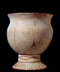 Epoka neolitu: ceramiczny wazon. Z Tajlandii. 4630 pne. Słońce 0,23x0,2 m Paryż, Musee Guimet, Musee national des Arts Asians