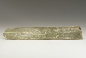 Nóż do zbioru (hu), kultura Qijia, c.2500-2000 pne (nefryt) autorstwa Neolithic Period Chinese School
