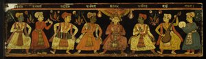 Okładka książki z rękopisu tekstu teatralnego (wc na drewnie) autorstwa Nepalese School