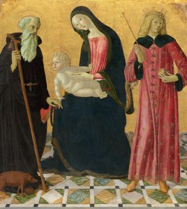 Madonna z Dzieciątkiem ze św. Antonim Opatem i św. 14901495. autorstwa Neroccio de Landi