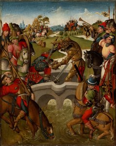 Cesarz Herakliusz zabija króla Persji autorstwa Netherlandish