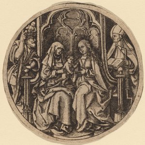 Madonna z Dzieciątkiem ze świętymi Krzysztofem i Erasmusem autorstwa Netherlandish 15th Century