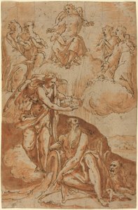 Święty Hieronim (?) autorstwa Netherlandish 16th Century